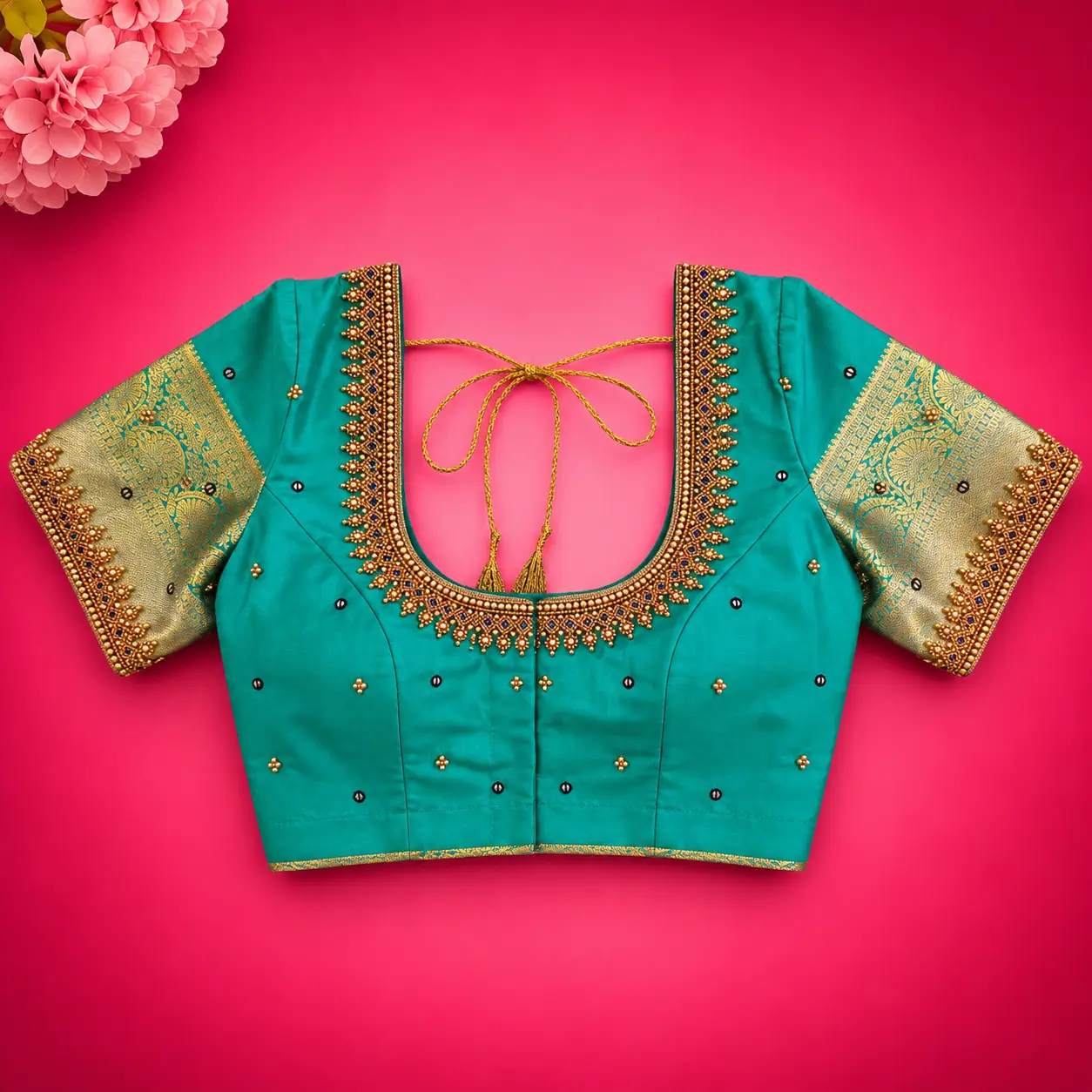 Beautiful handcrafted embroidery blouse for wedding occasions