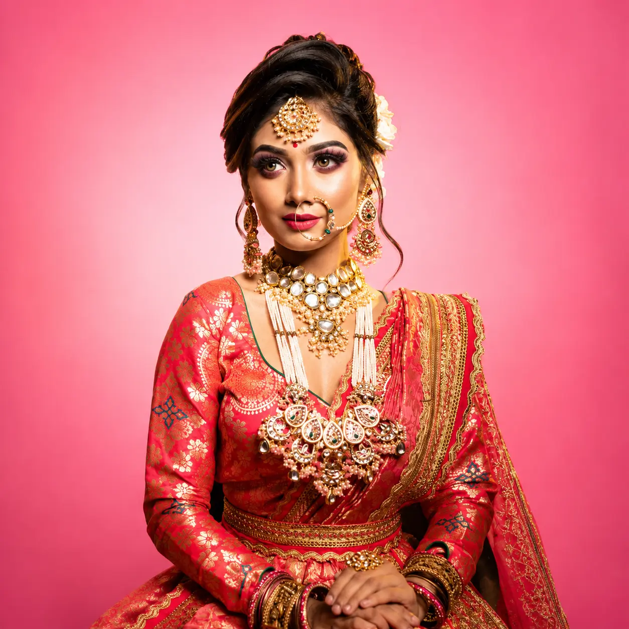 Luxury Reception Makeup for a Stunning Wedding Evening Look